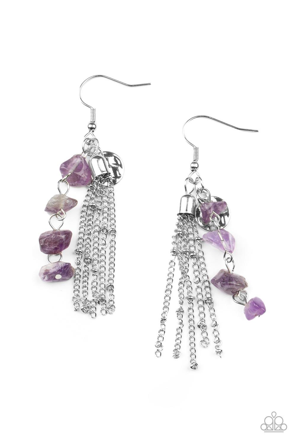 Stone Sensation Purple Earrings - Jewelry by Bretta