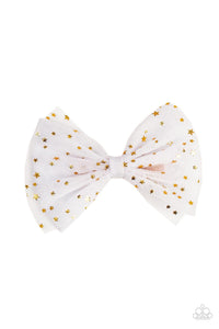 Twinkly Tulle White Hair Bow - Jewelry by Bretta
