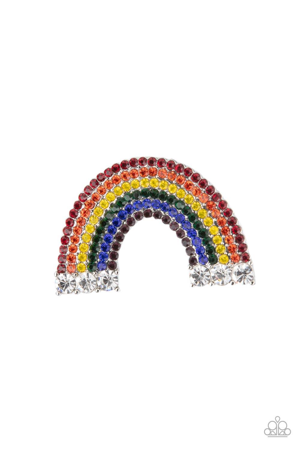 Somewhere Over The RHINESTONE Rainbow Multi Hair Clip - Jewelry by Bretta