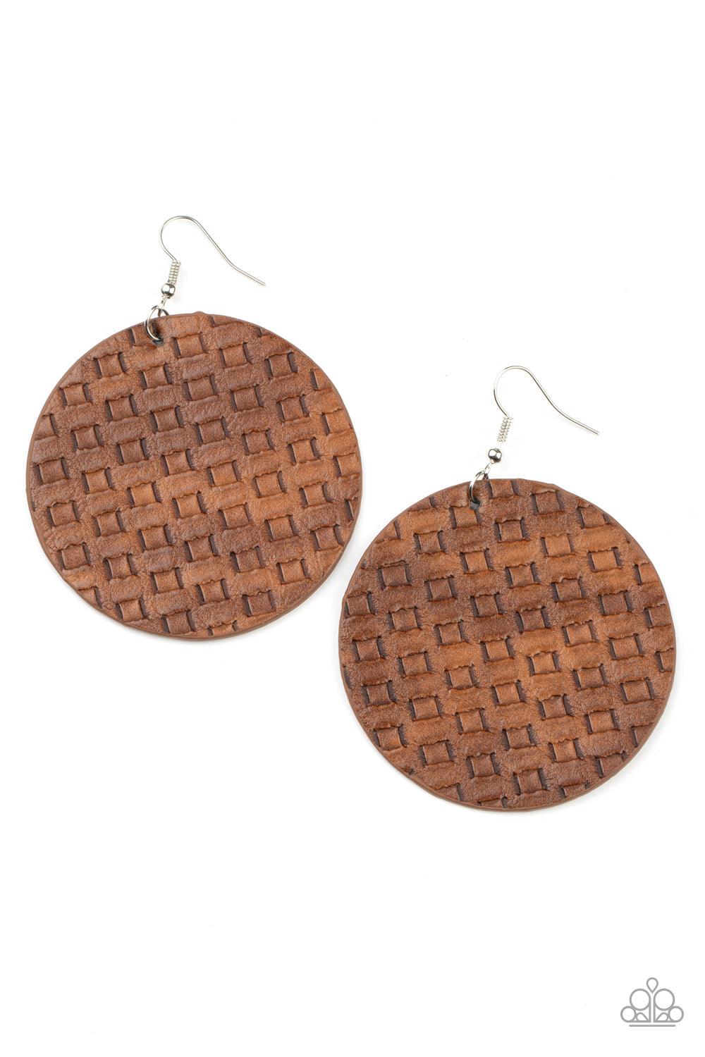 WEAVE Me Out Of It Brown Earrings - Jewelry by Bretta