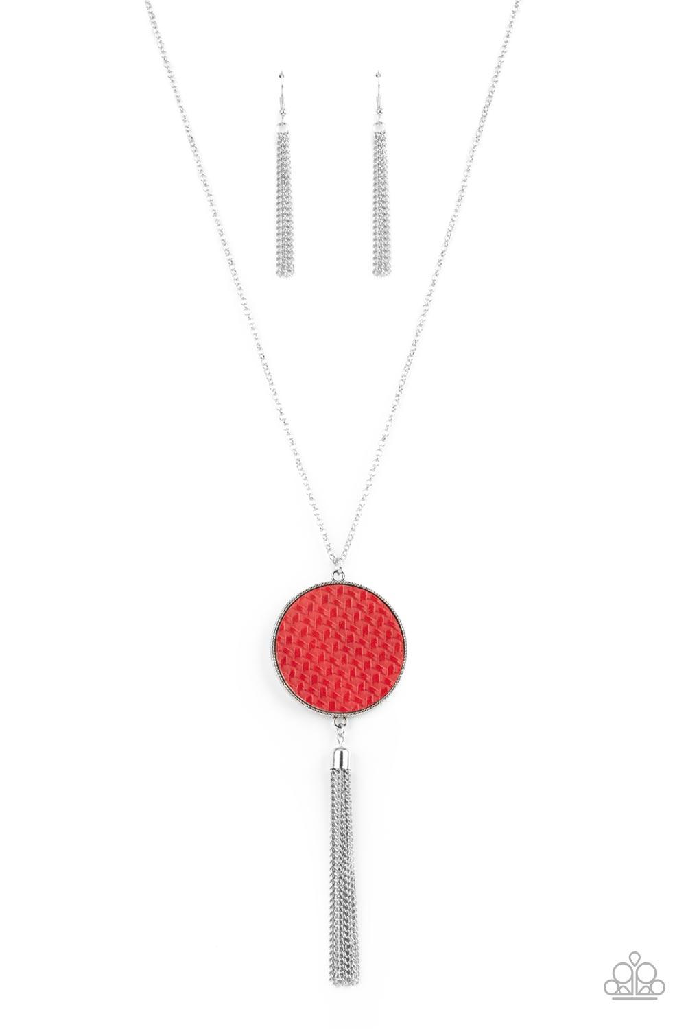 Wondrously Woven Red Necklace - Jewelry by Bretta