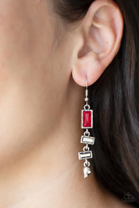 Modern Day Artifact Red Earrings - Jewelry by Bretta