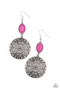 Eloquently Eden Pink Earrings - Jewelry by Bretta
