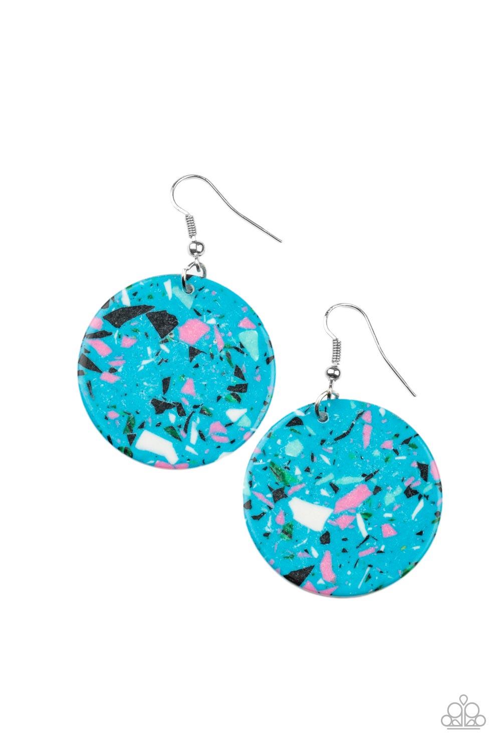 Tenaciously Terrazzo Blue Earrings - Jewelry by Bretta