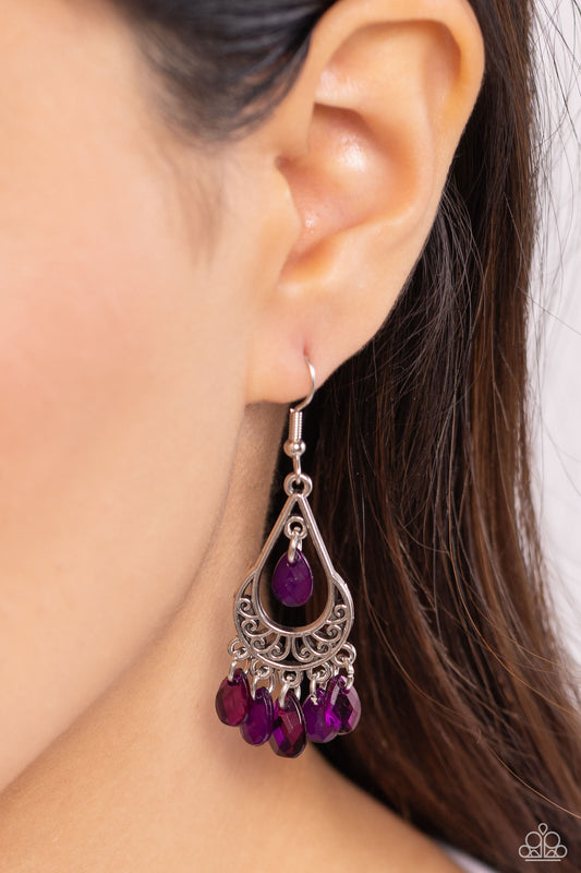 Beachside Ballroom Purple Earrings - Jewelry by Bretta