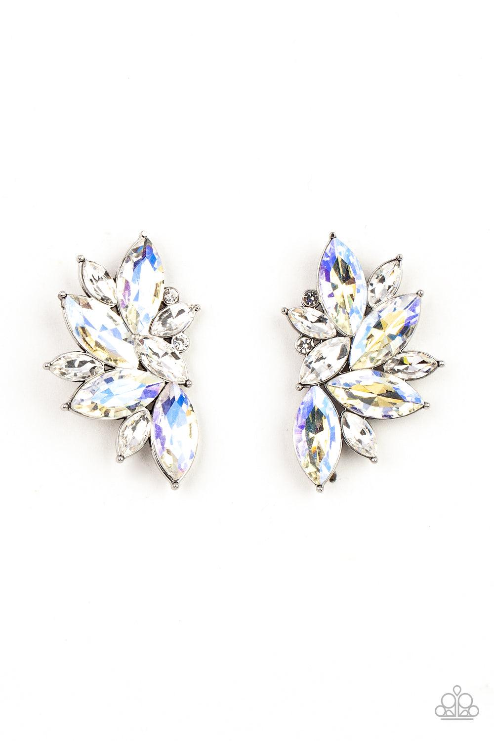Instant Iridescence White Earrings - Jewelry by Bretta