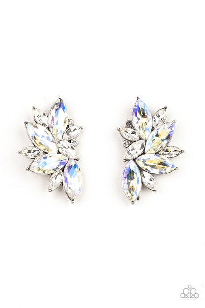 Instant Iridescence White Earrings - Jewelry by Bretta