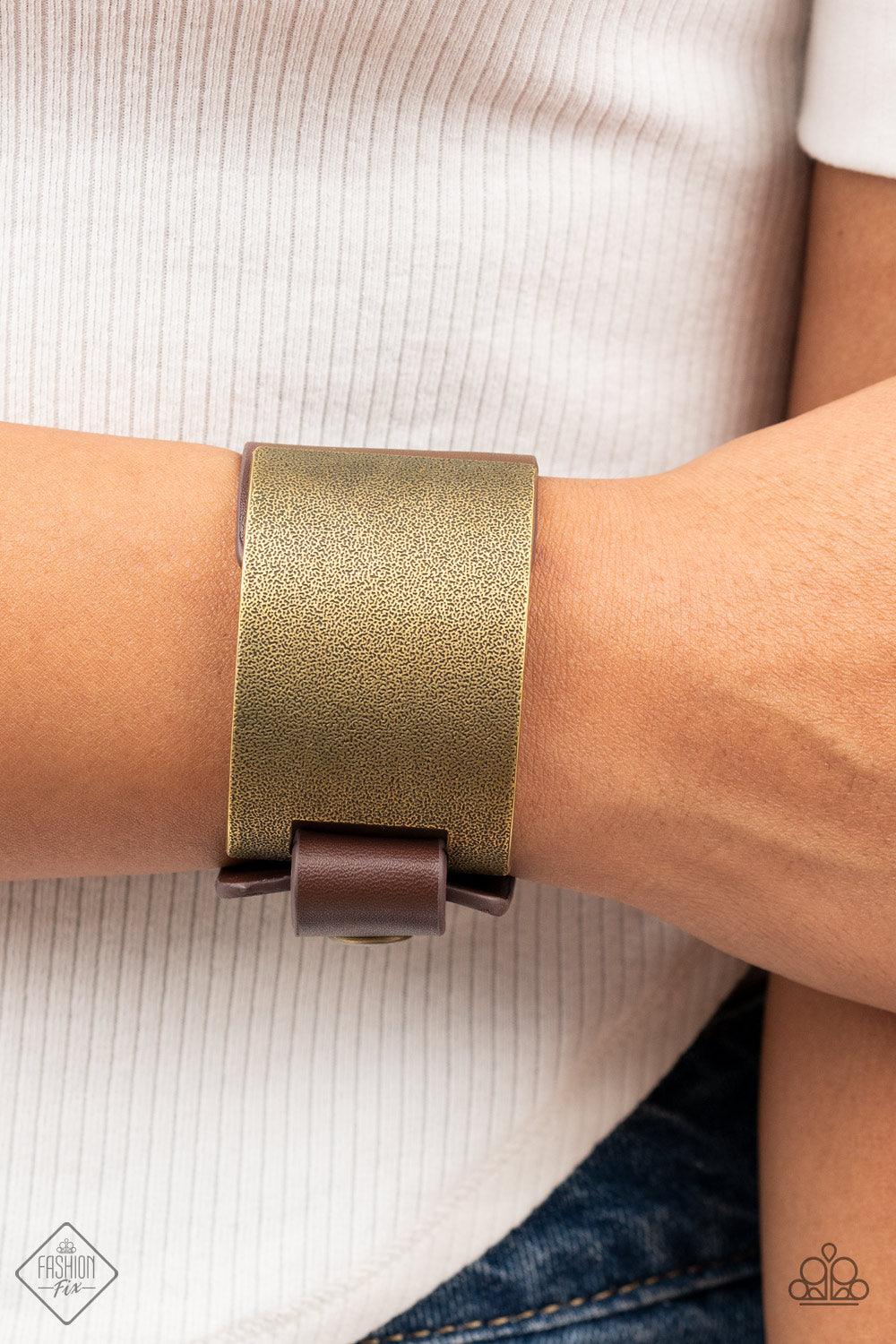 Studded Synchronism Brass Bracelet - Jewelry by Bretta