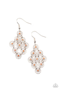 Bustling Blooms Paparazzi Orange Earrings - Jewelry by Bretta