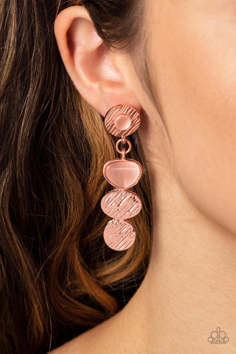 Asymmetrical Appeal Copper Earrings - Jewelry by Bretta