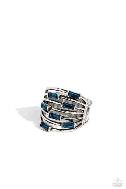Exceptional Edge Blue Ring - Jewelry by Bretta