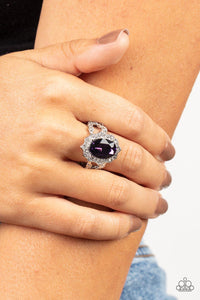 Oval Office Opulence Purple Ring - Jewelry by Bretta