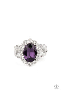 Oval Office Opulence Purple Ring - Jewelry by Bretta
