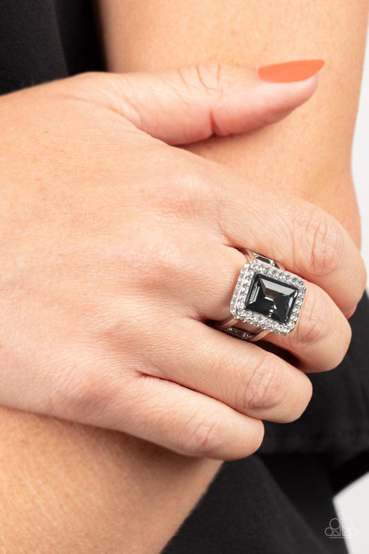 Glamorously Glitzy Silver Ring - Jewelry by Bretta