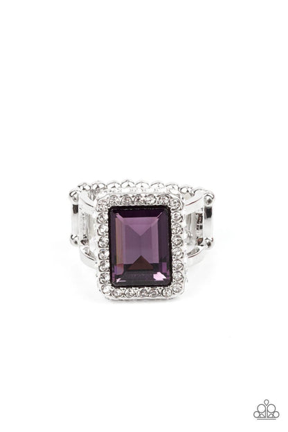 Glamorously Glitzy Purple Ring - Jewelry by Bretta