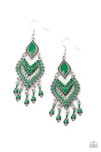 Dearly Debonair Green Earrings - Jewelry by Bretta