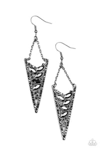Sharp-Dressed Drama Black Earrings - Jewelry by Bretta