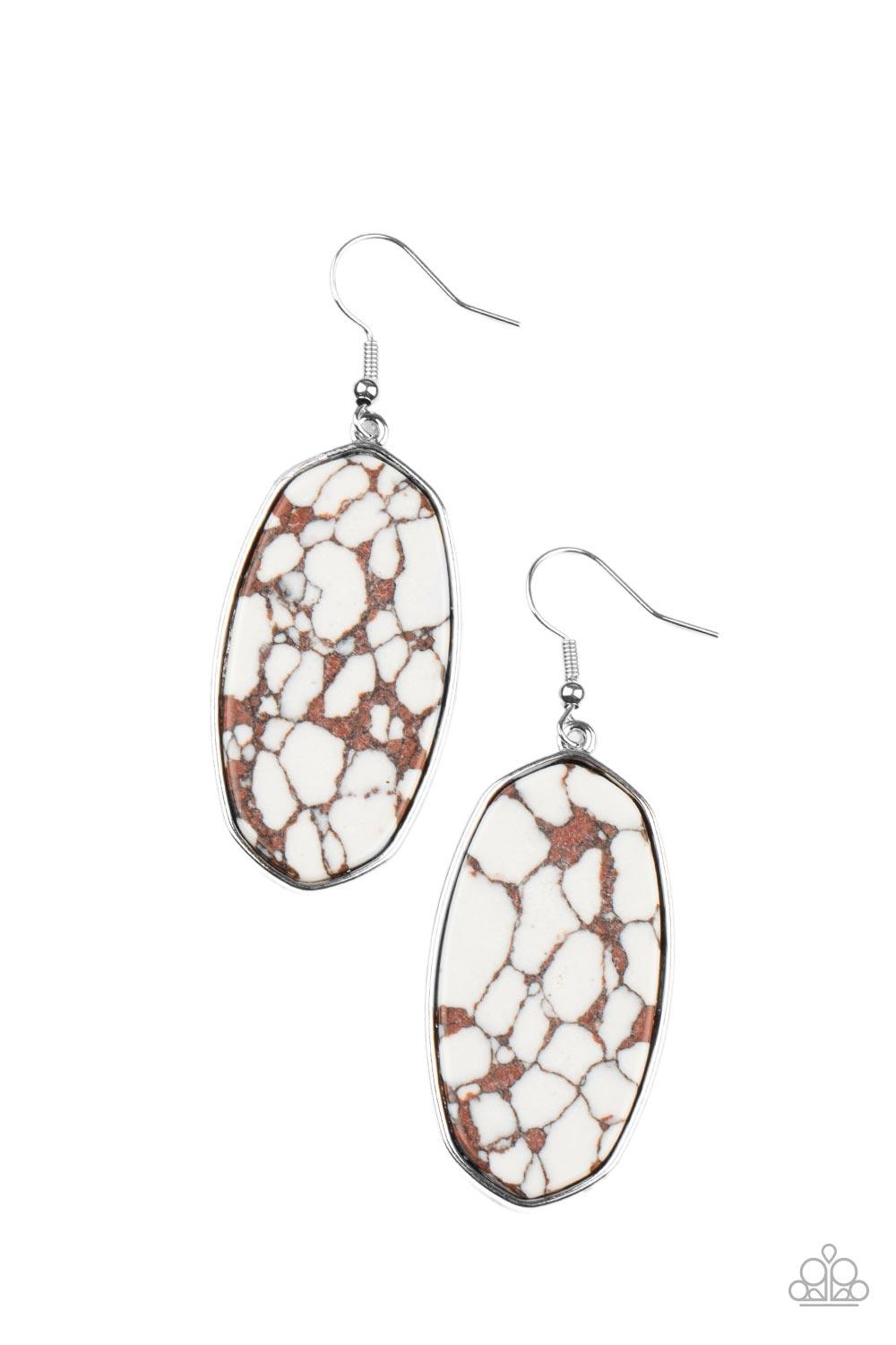 Stone Sculptures Brown Earrings - Jewelry by Bretta