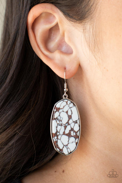 Stone Sculptures Brown Earrings - Jewelry by Bretta