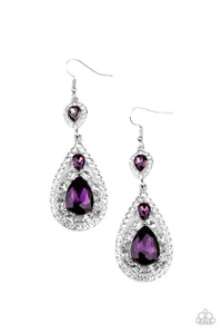 Posh Pageantry Purple Earrings - Jewelry by Bretta