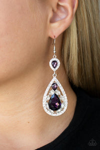 Posh Pageantry Purple Earrings - Jewelry by Bretta