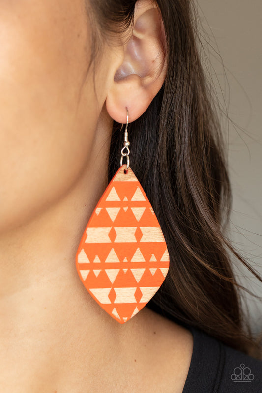 Zimbabwe Zoo Orange Earrings - Jewelry by Bretta