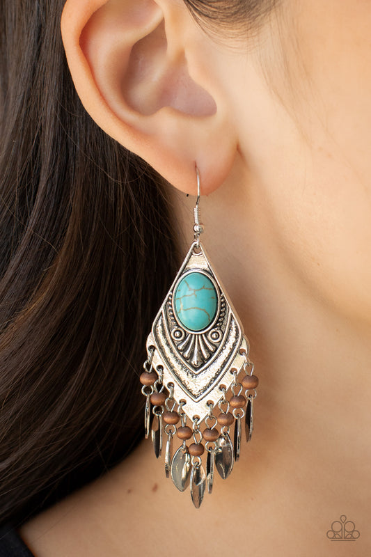 Earthy Etiquette Blue Earrings - Jewelry by Bretta