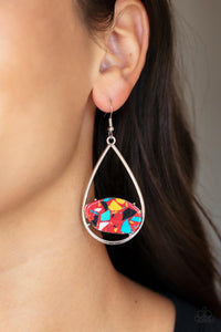 Tropical Terrazzo Red Earrings - Jewelry by Bretta