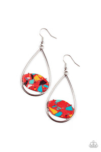 Tropical Terrazzo Red Earrings - Jewelry by Bretta