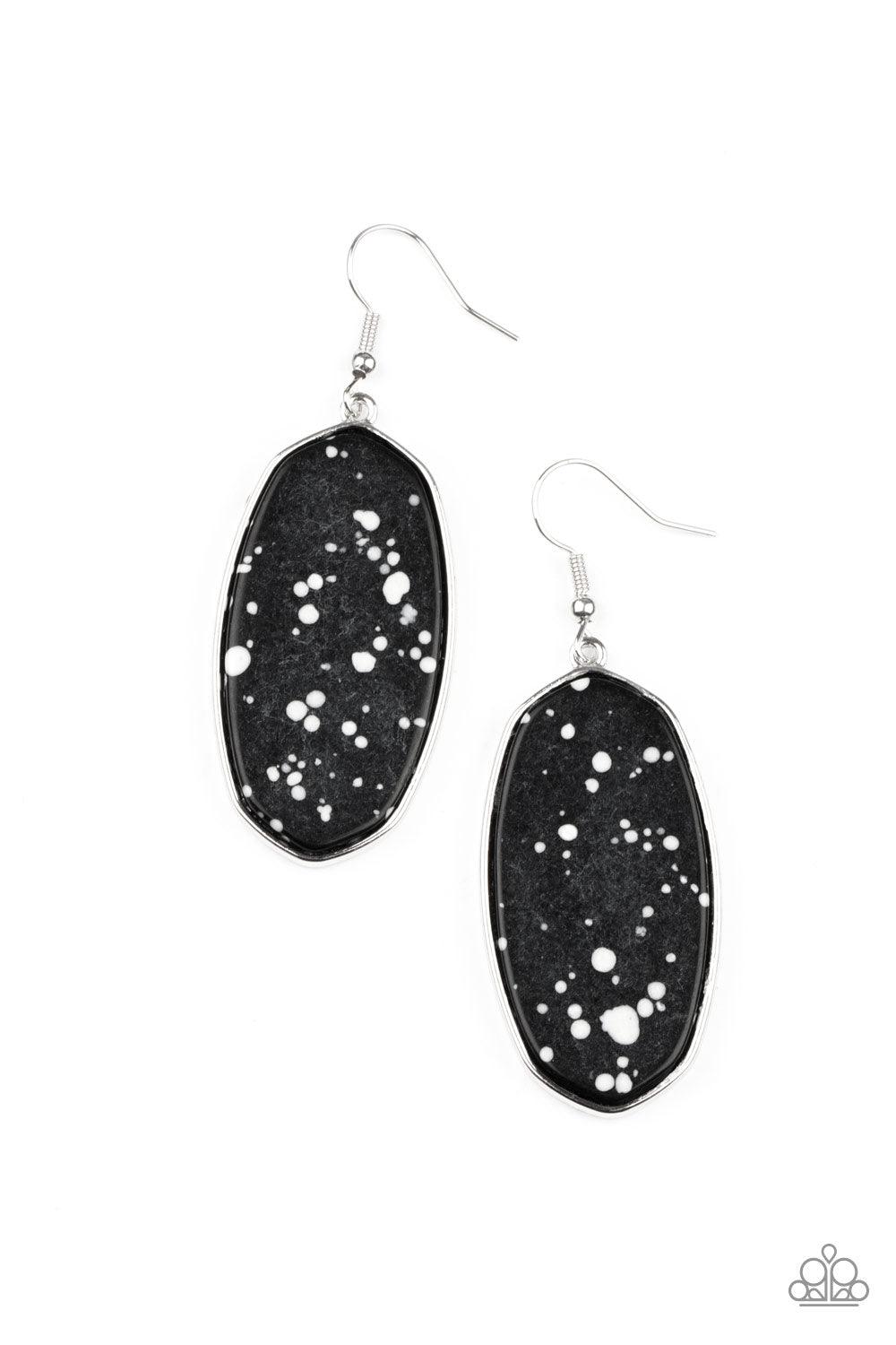 Stone Sculptures Black Earrings - Jewelry by Bretta