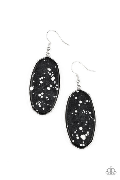 Stone Sculptures Black Earrings - Jewelry by Bretta