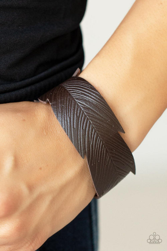 Whimsically Winging It Brown Bracelet - Jewelry by Bretta