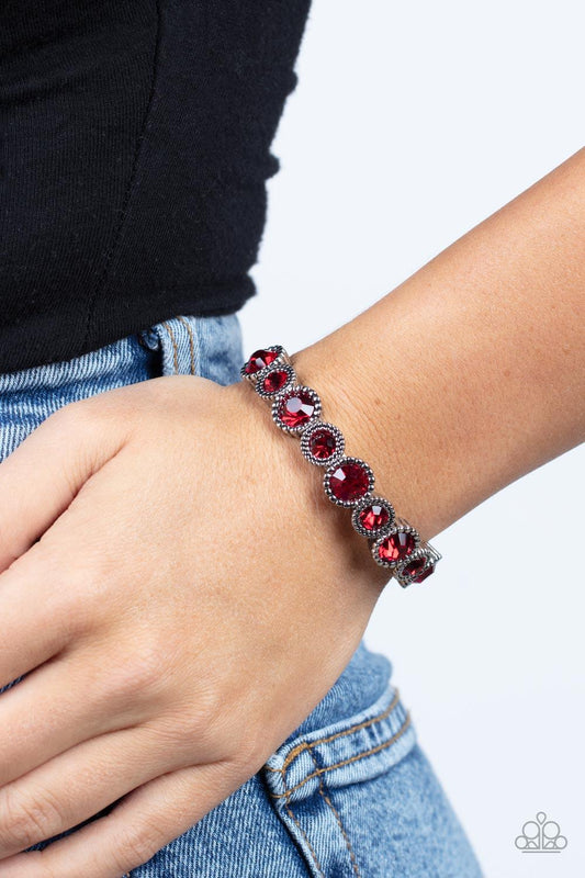 Phenomenally Perennial Red Bracelet - Jewelry by Bretta