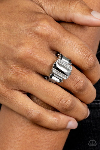 A GLITZY Verdict Silver Ring - Jewelry by Bretta