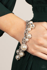 Orbiting Opulence White Bracelet - Jewelry by Bretta