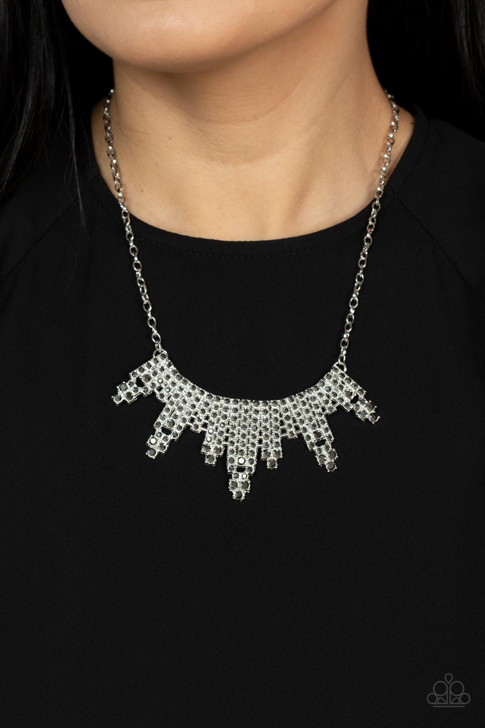 Skyscraping Sparkle Silver Necklace  - Jewelry by Bretta