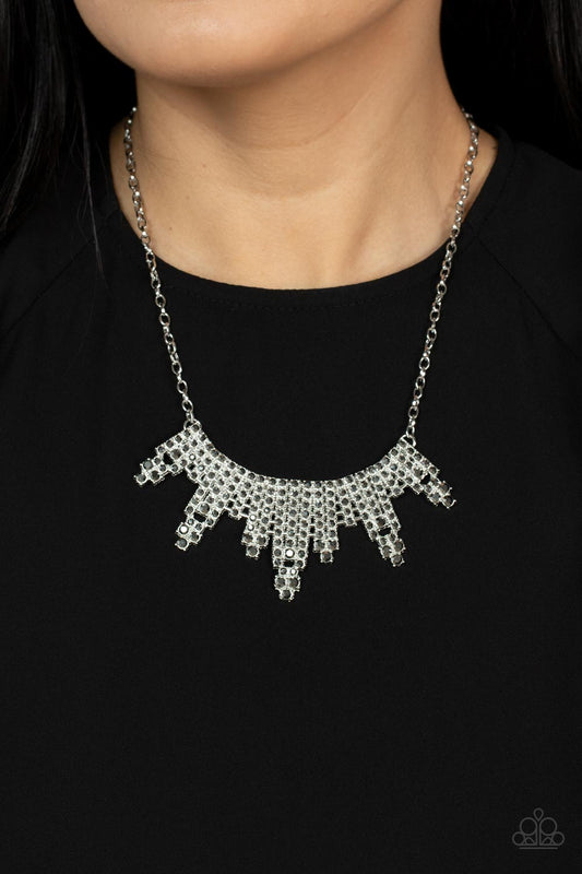 Skyscraping Sparkle Silver Necklace  - Jewelry by Bretta