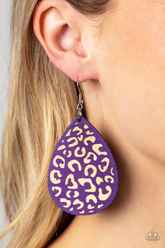 Suburban Jungle Purple Earrings - Jewelry by Bretta