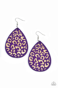 Suburban Jungle Purple Earrings - Jewelry by Bretta