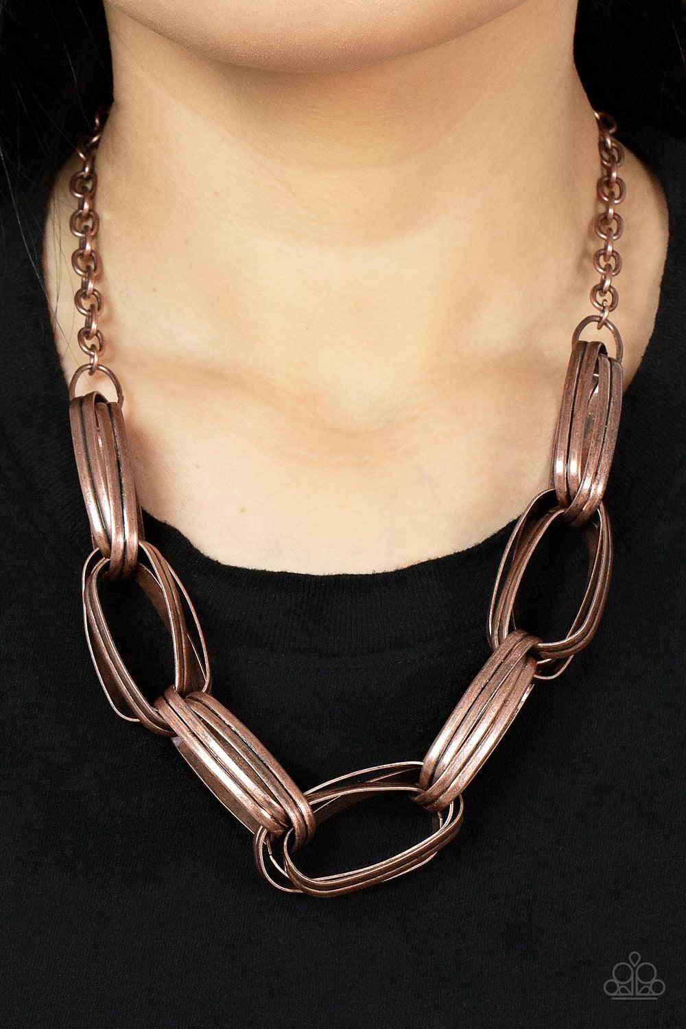 Fiercely Flexing Copper Necklace - Jewelry by Bretta