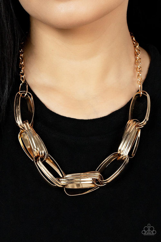 Fiercely Flexing Gold Necklace - Jewelry by Bretta
