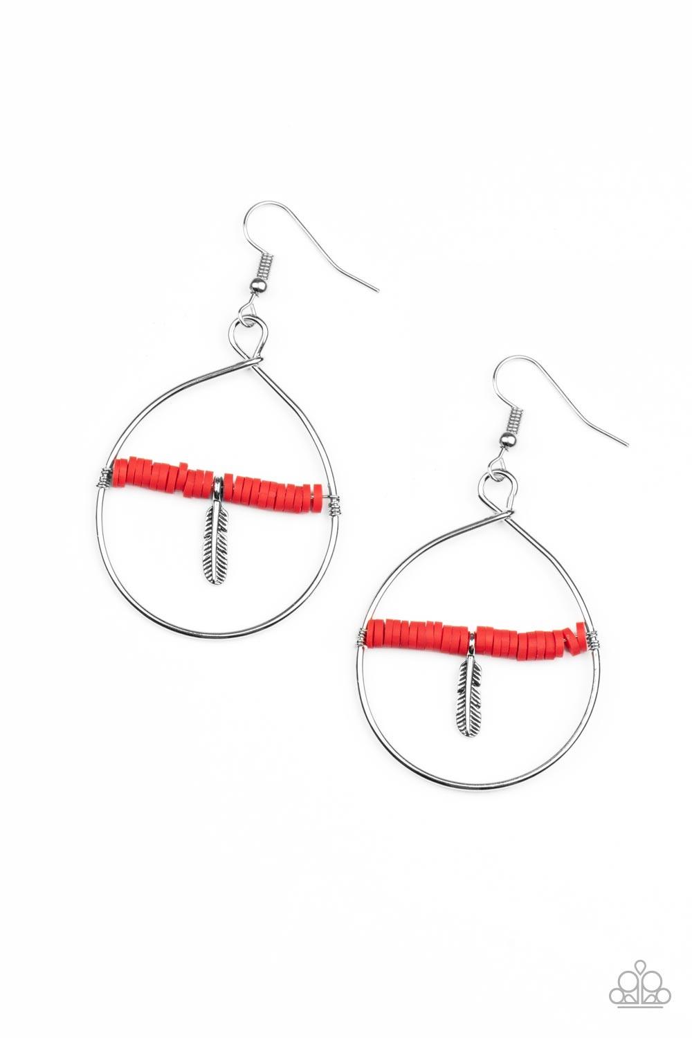 Free Bird Freedom Red Earrings - Jewelry by Bretta