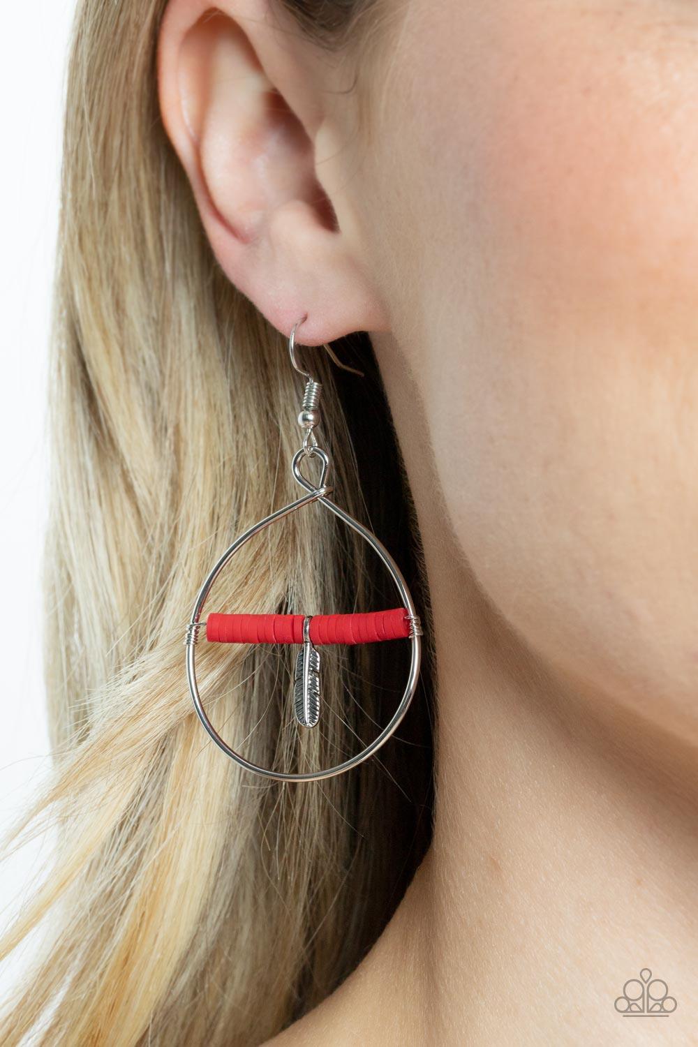 Free Bird Freedom Red Earrings - Jewelry by Bretta