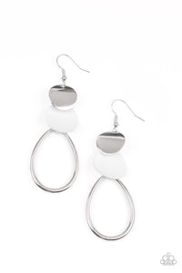 Retro Reception White Earrings - Jewelry by Bretta