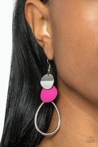 Retro Reception Pink Earrings - Jewelry by Bretta