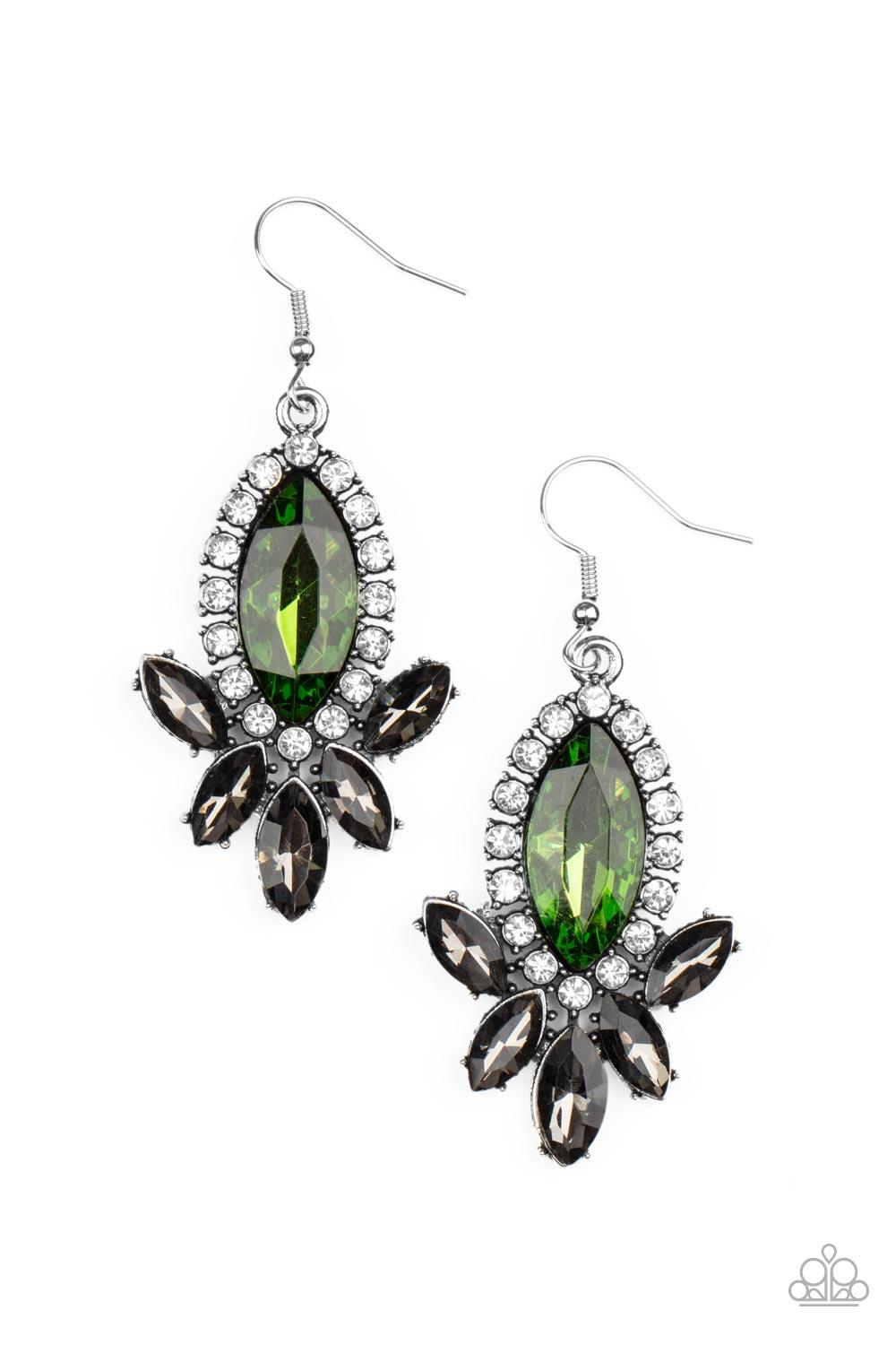 Serving Up Sparkle Green Earrings - Jewelry by Bretta