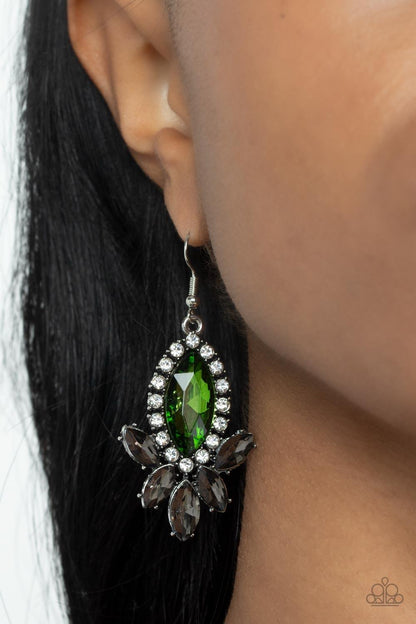 Serving Up Sparkle Green Earrings - Jewelry by Bretta