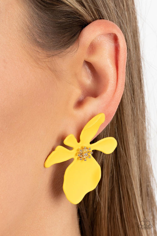 Hawaiian Heiress Yellow Earrings - Jewelry by Bretta