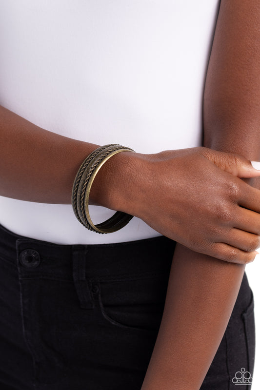 Off Road Relic Brass Bracelet -Jewelry by Bretta