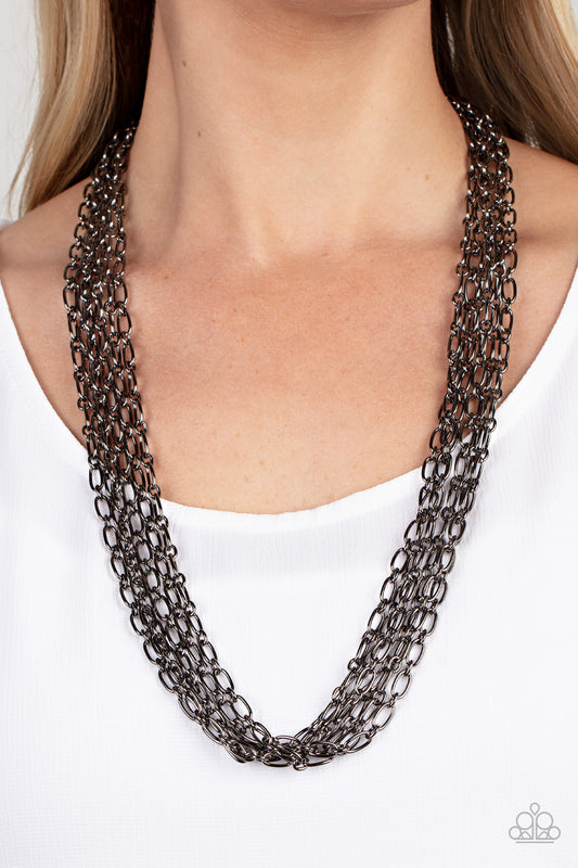 Dynamite Dynamo Black Necklace - Jewelry by Bretta